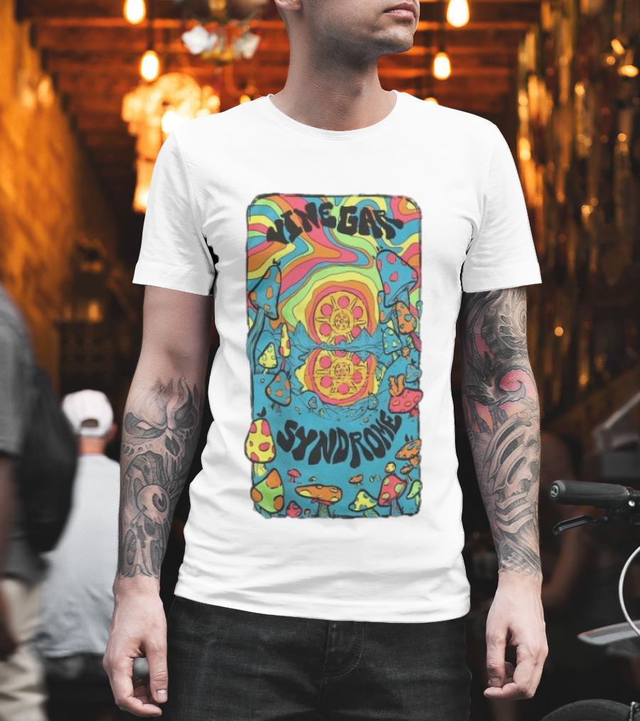 Vinegar Syndrome Shroomland Psychedelic Sun Variant Trippy Mushrooms T-Shirt