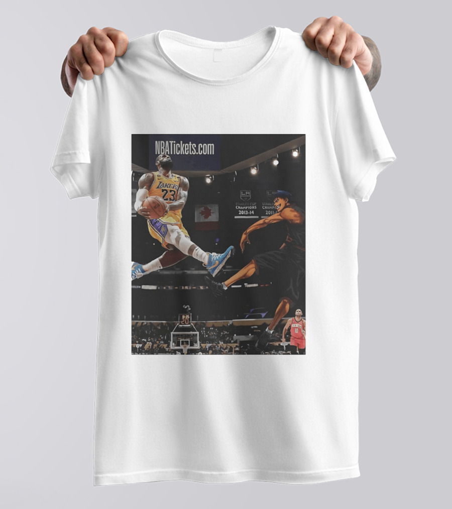 Alley Oop Lakers 23 NBA Anime Champions 2013 14 2017 18 T-Shirt