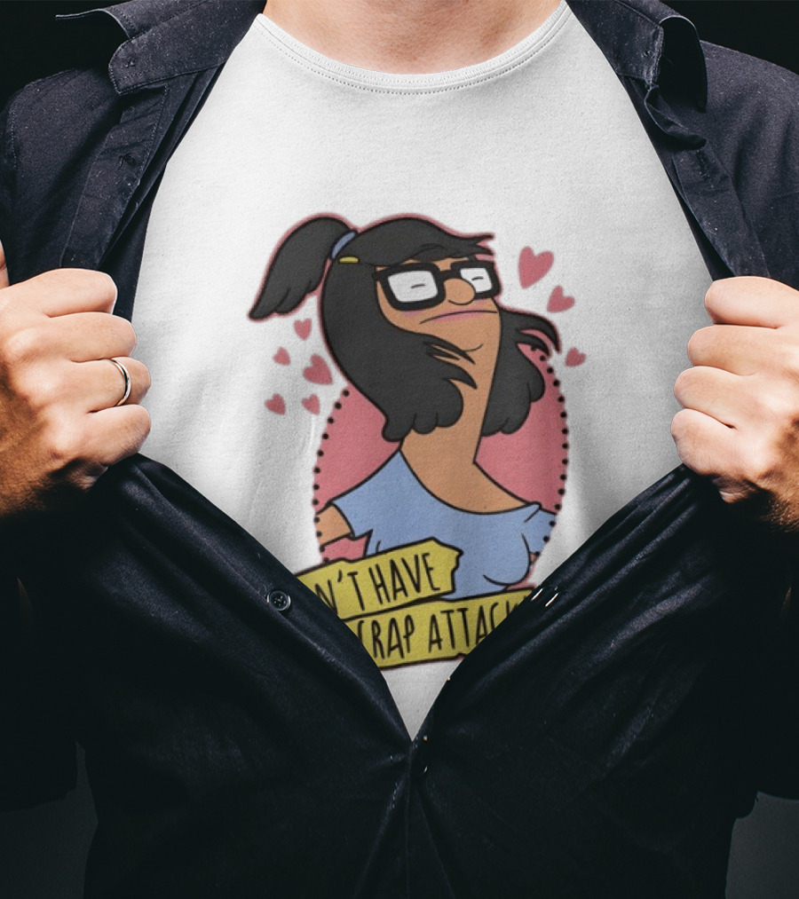Bob's Burgers Don't Have A Crap Attack Character Graphic With Pink Hearts T-Shirt