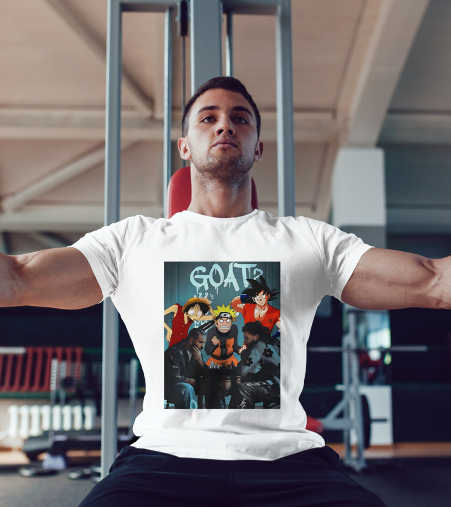 Drake 21 Savage GOAT Monkey D. Luffy Naruto Uzumaki Goku Chess Table T-Shirt