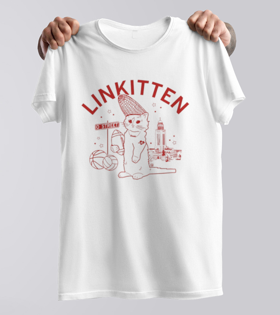 Linkitten O Street Cat Prague Astronomical Tower T-Shirt