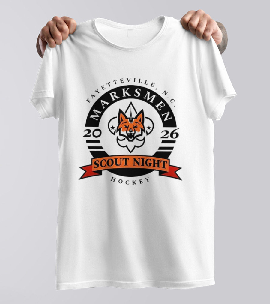 Fayetteville NC Marksmen Scout Night Hockey 2026 T-Shirt