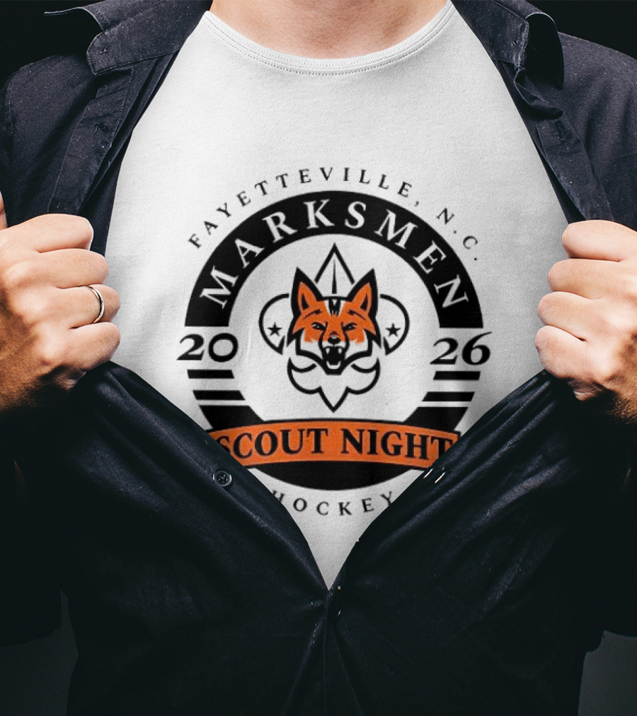 Fayetteville NC Marksmen Scout Night Hockey 2026 T-Shirt