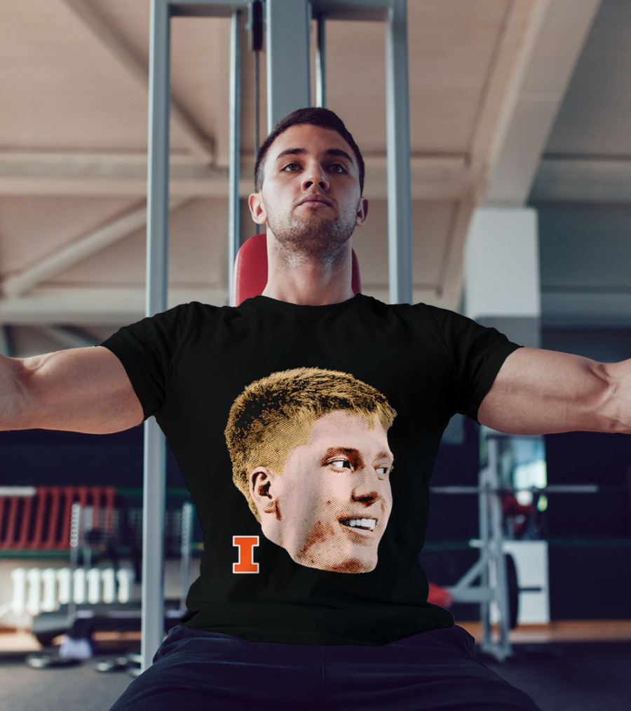 Ben Humrichous Illinois Fighting Illini Big Head I T-Shirt