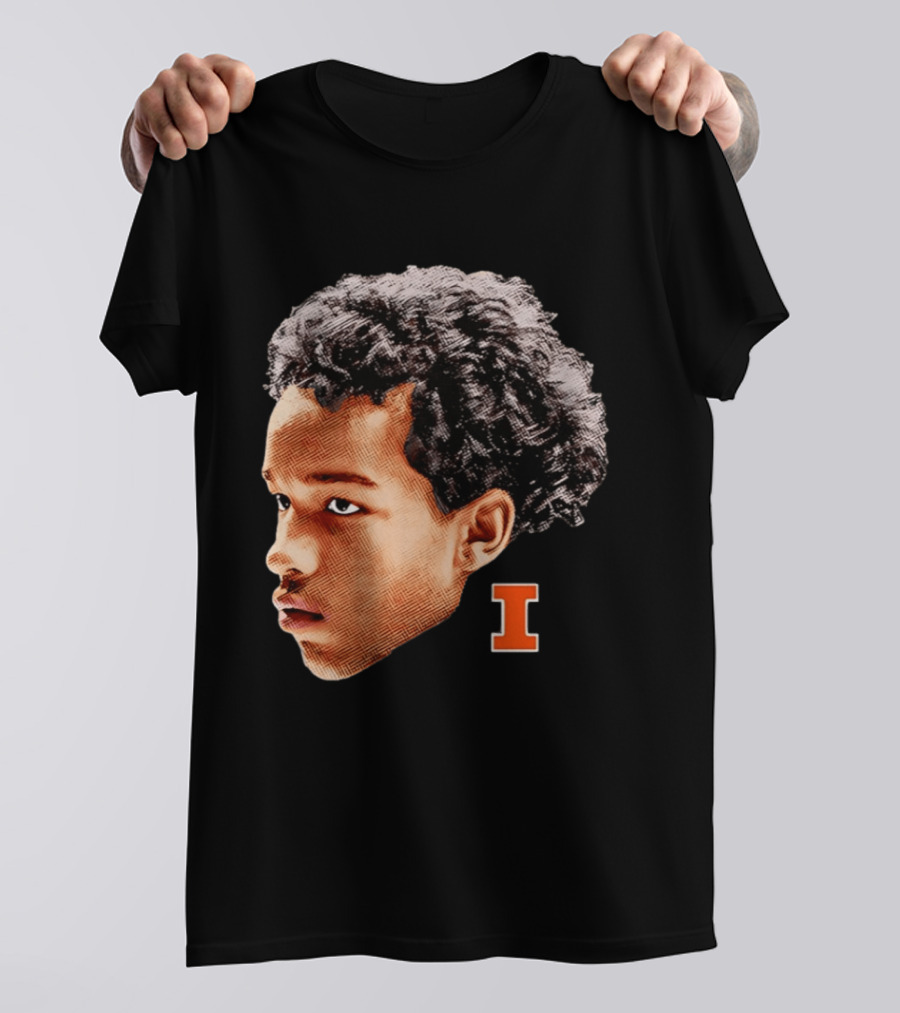 Blake Fagbemi Illinois Fighting Illini Big Head Iconic I T-Shirt
