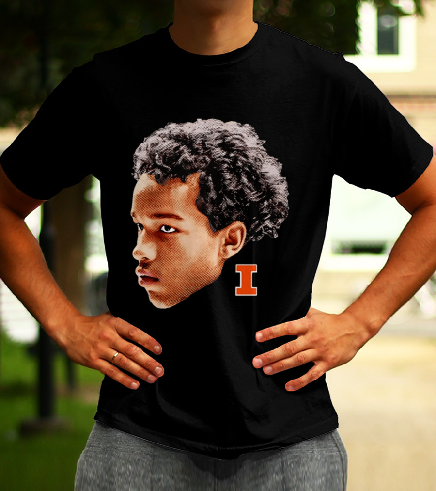 Blake Fagbemi Illinois Fighting Illini Big Head Iconic I T-Shirt
