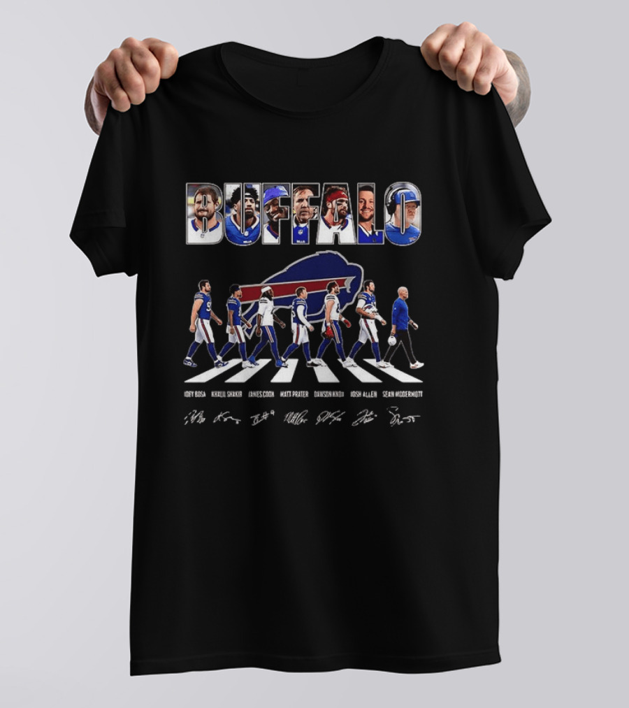 Buffalo Bills Team Walk 2026 Josh Allen Stefon Diggs Matt Milano Micah Hyde Sean McDermott T-Shirt