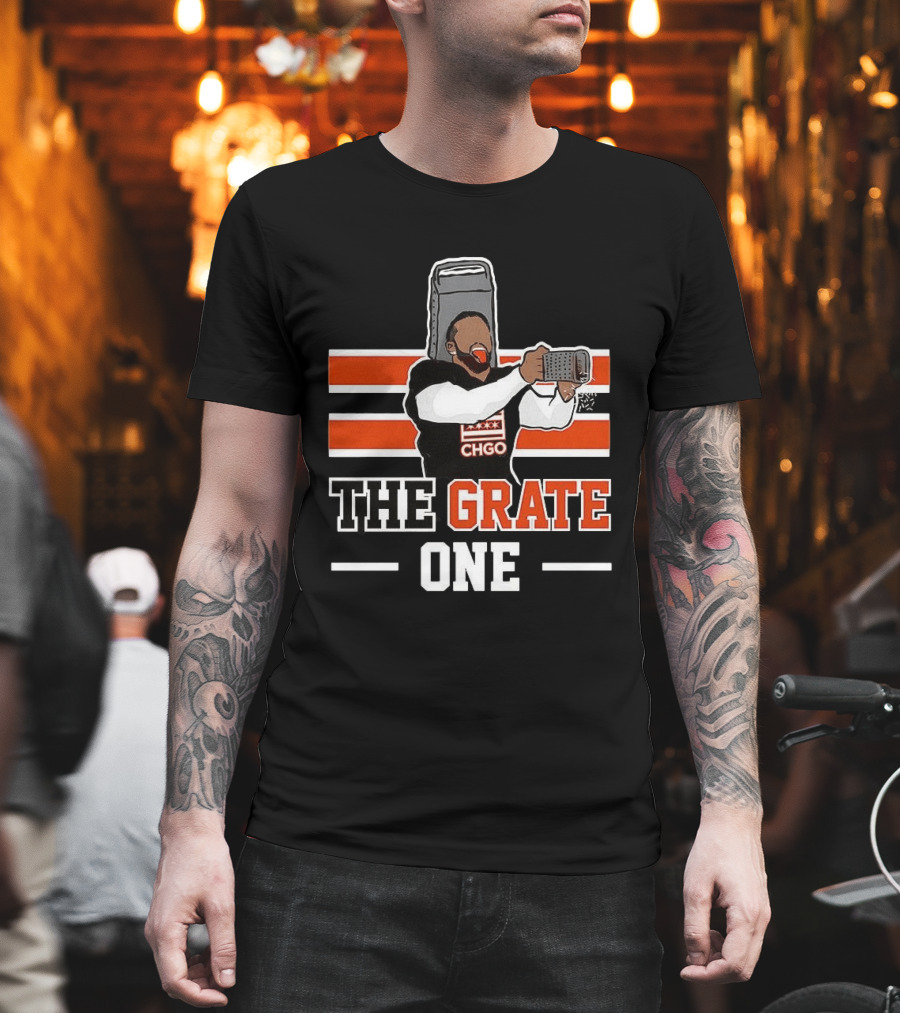 Chicago Bears CHGO The Grate One Caleb Williams Cheese T-Shirt