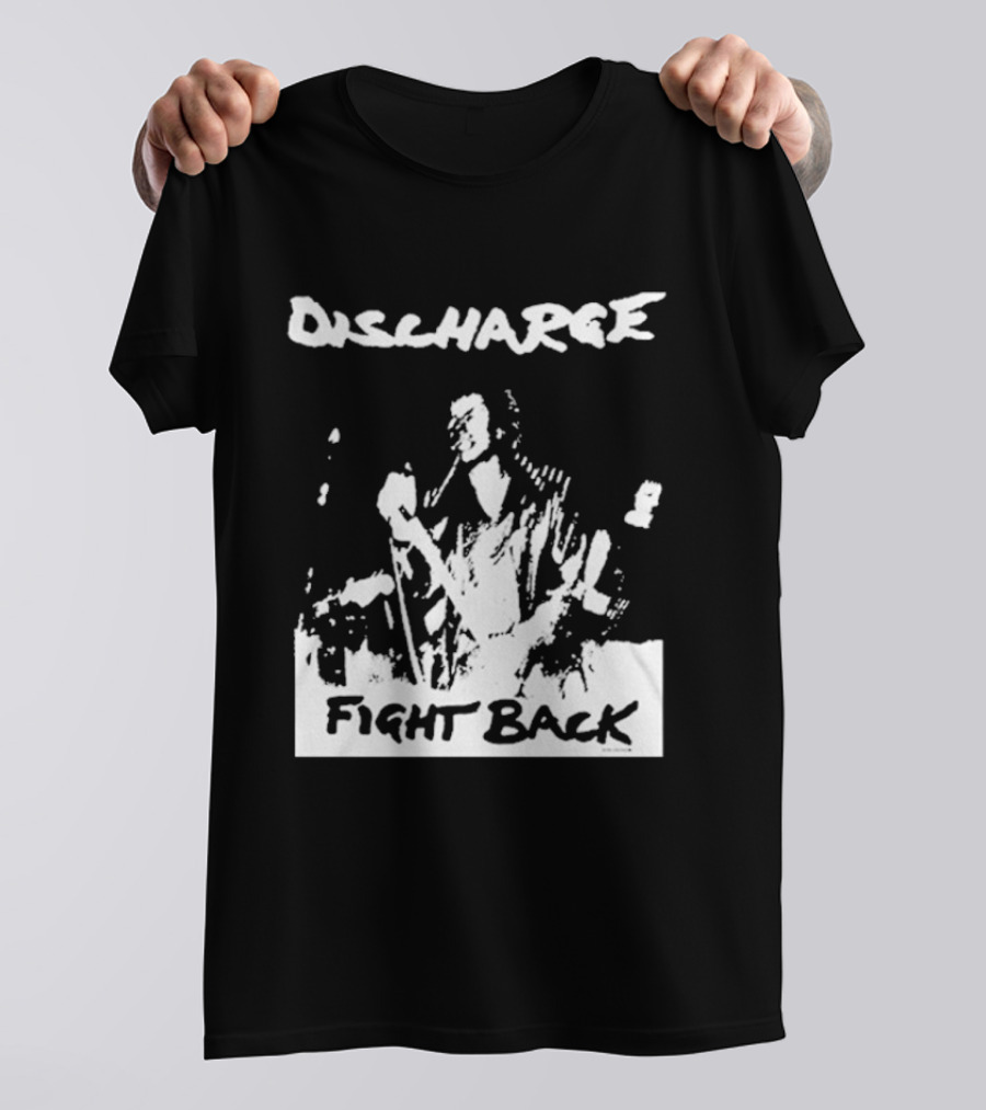 Discharge Fight Back Punk Music Performance T-Shirt