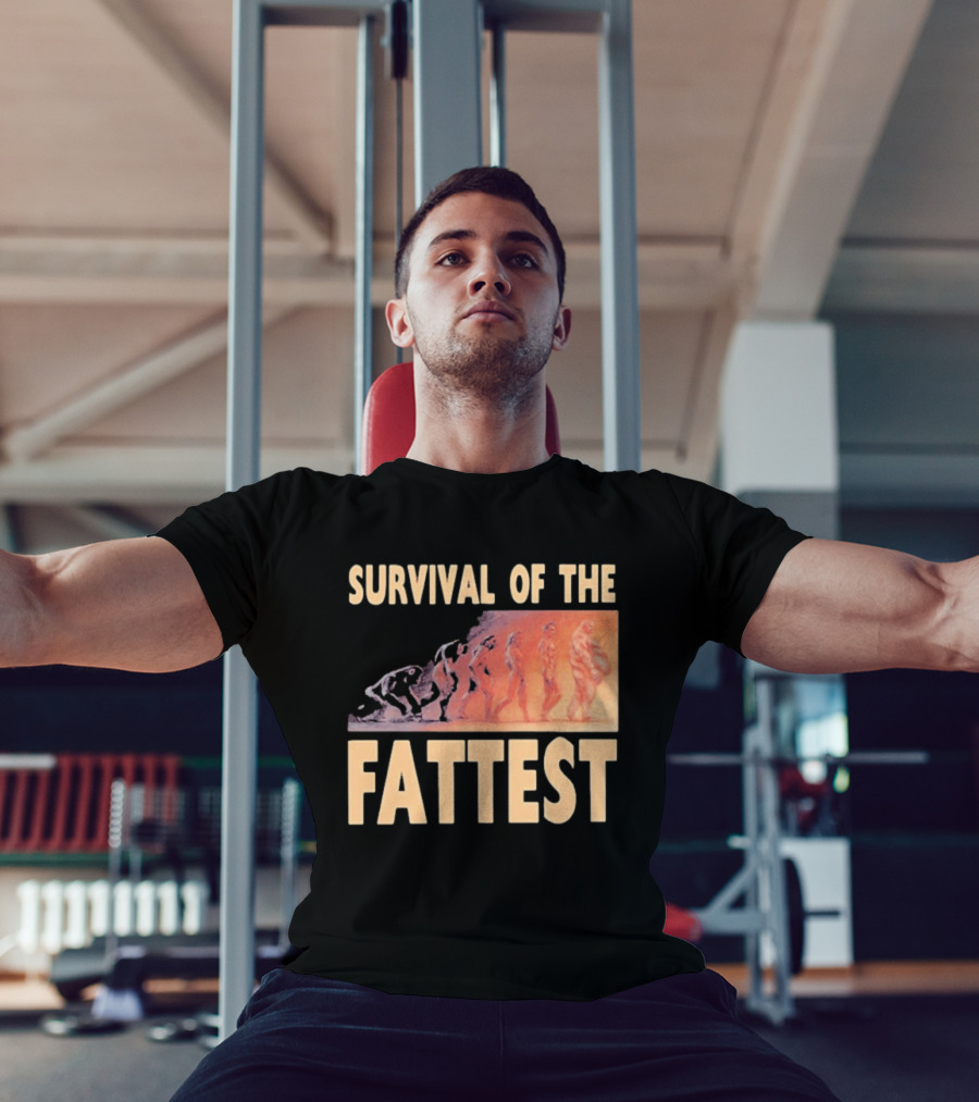 Survival Of The Fattest Evolutionary Humor Fat Wreck Chords T-Shirt