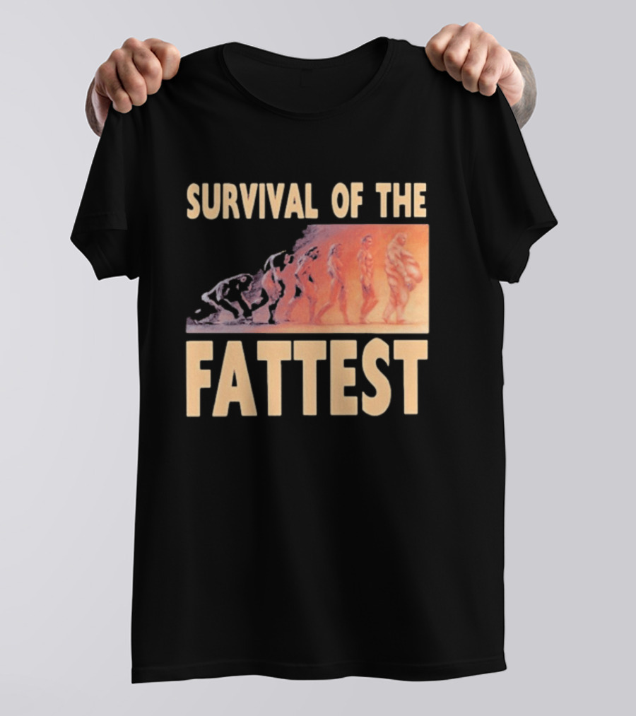 Survival Of The Fattest Evolutionary Humor Fat Wreck Chords T-Shirt