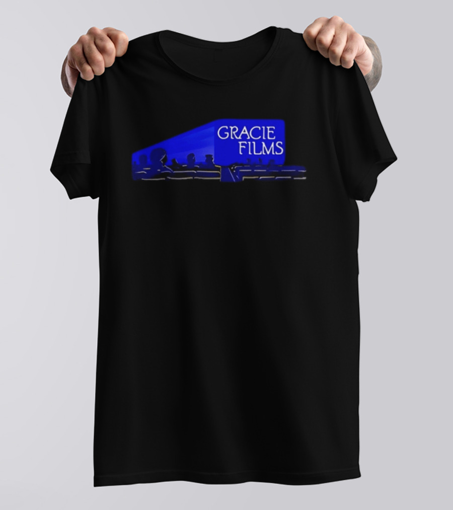 Gracie Films Four Finger Discount Blue Cinema T-Shirt