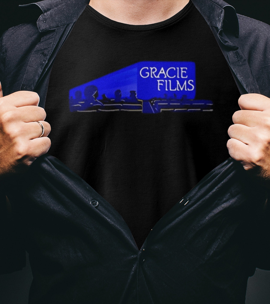 Gracie Films Four Finger Discount Blue Cinema T-Shirt