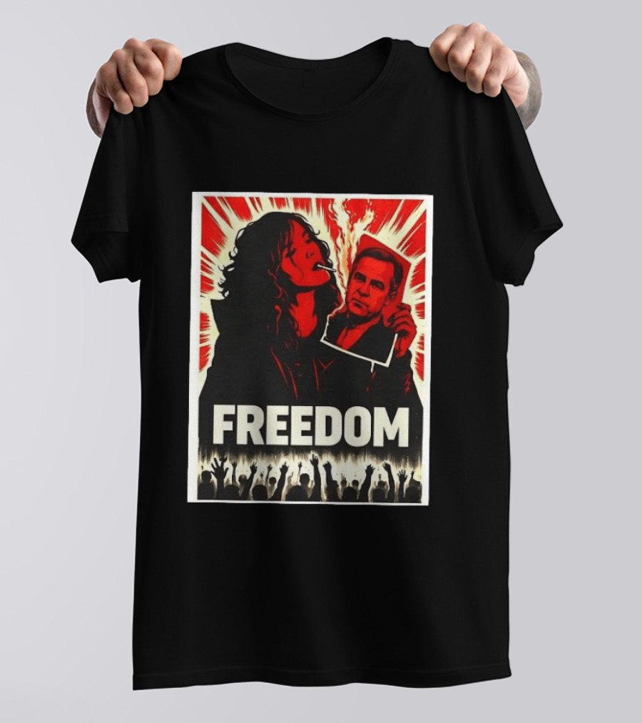 Freedom Expression Red And Black Powerful Political T-Shirt