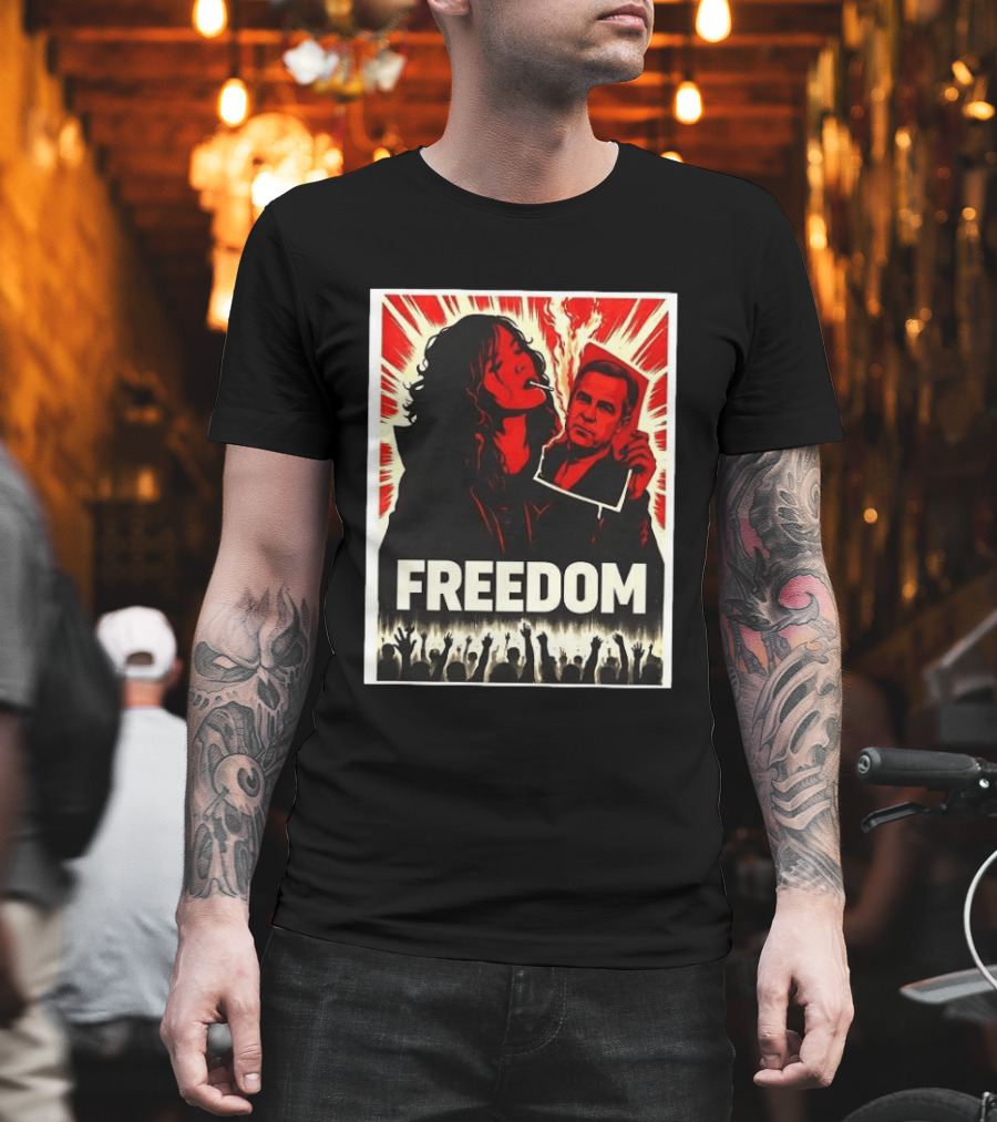 Freedom Expression Red And Black Powerful Political T-Shirt