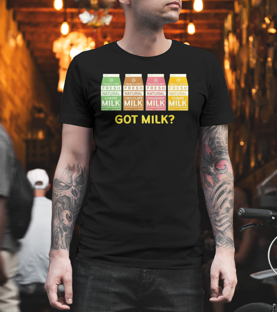 Got Milk Fresh Natural Vitamin D HDP Lowfat Chocolate Strawberry Human T-Shirt
