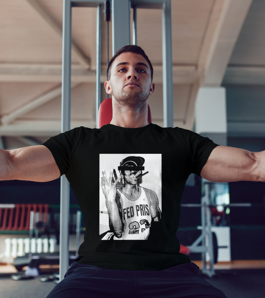 Greg Puciato Fed Pris 23 Censored Basketball Icon Cigarette T-Shirt
