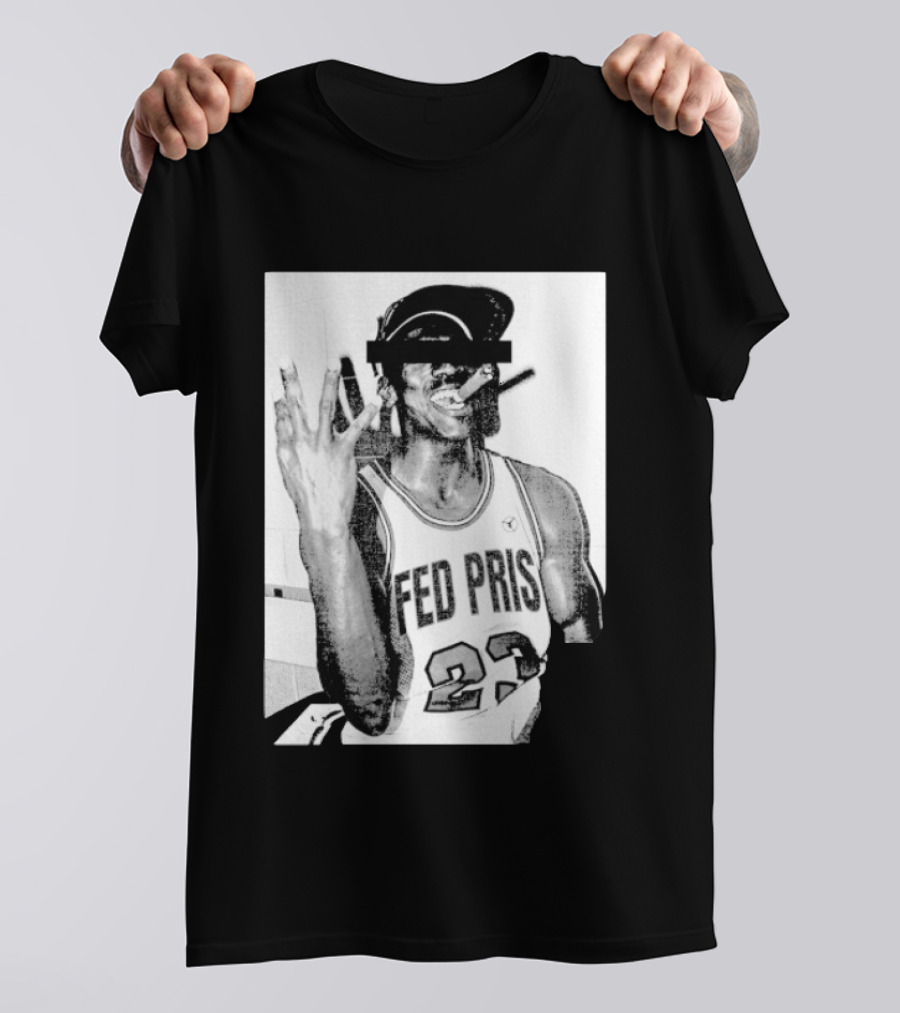 Greg Puciato Fed Pris 23 Censored Basketball Icon Cigarette T-Shirt