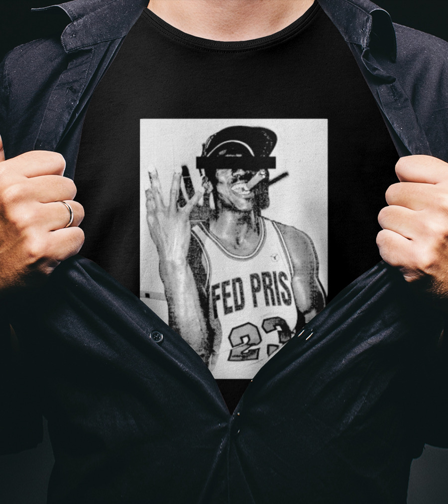 Greg Puciato Fed Pris 23 Censored Basketball Icon Cigarette T-Shirt