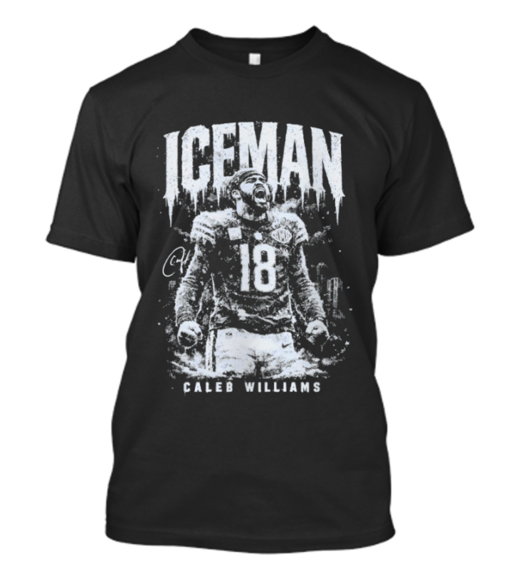 Iceman Caleb Williams 18 Chicago Bears Football T-Shirt