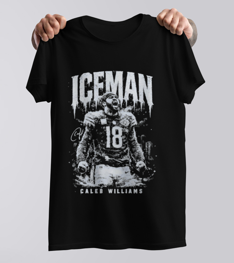 Iceman Caleb Williams 18 Chicago Bears Football T-Shirt