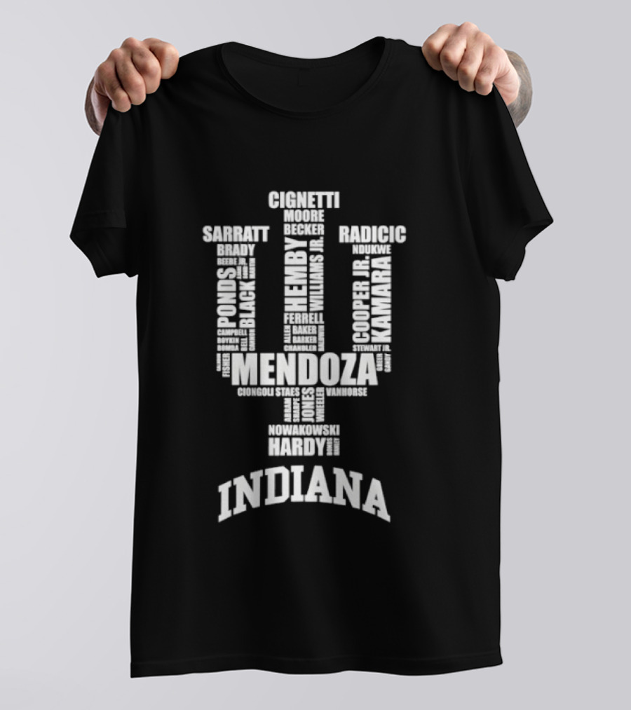 Indiana Hoosiers Mendoza Gonzalez Baseball Team Names T-Shirt
