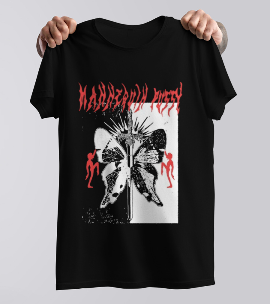 Mannequin Pussy Butterfly Gothic Aesthetic With Dancing Figures T-Shirt