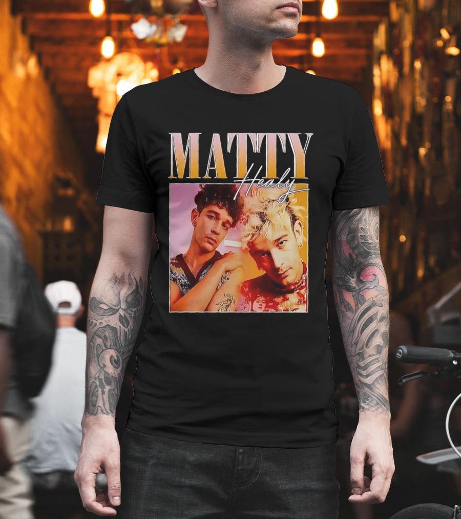 Matty Healy Retro Portrait Duo With Signature T-Shirt