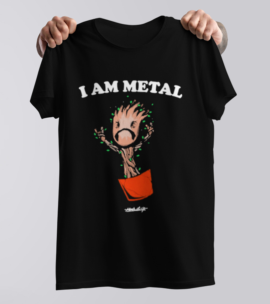 I Am Metal Mosh It Up Dancing Potted T-Shirt