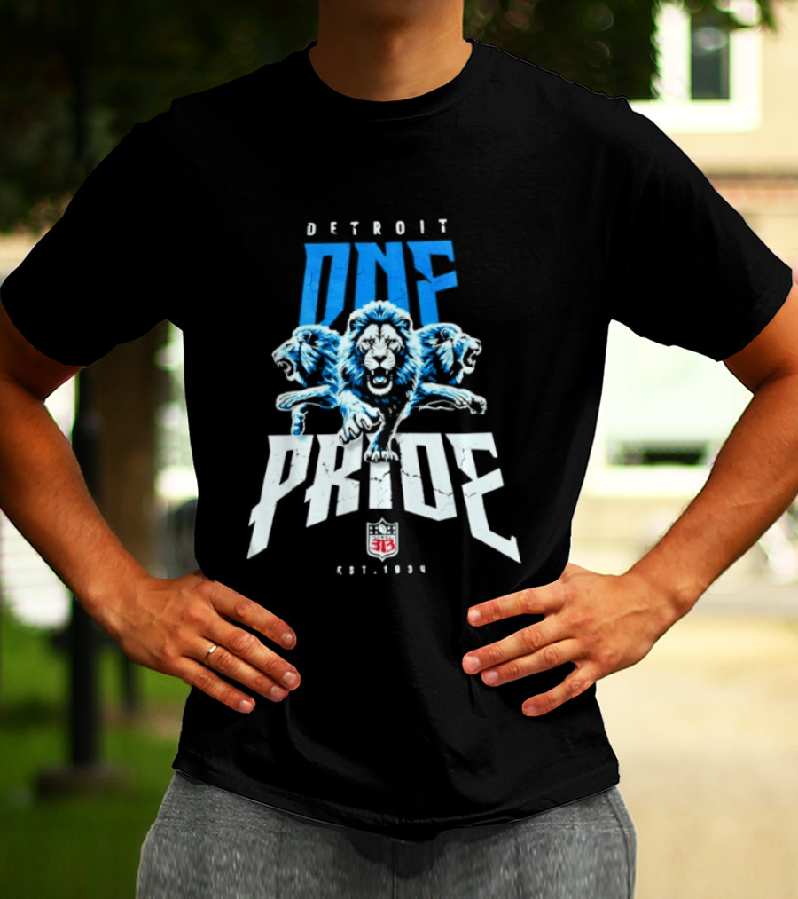 Detroit One Pride 313 Lions Est 1930 T-Shirt
