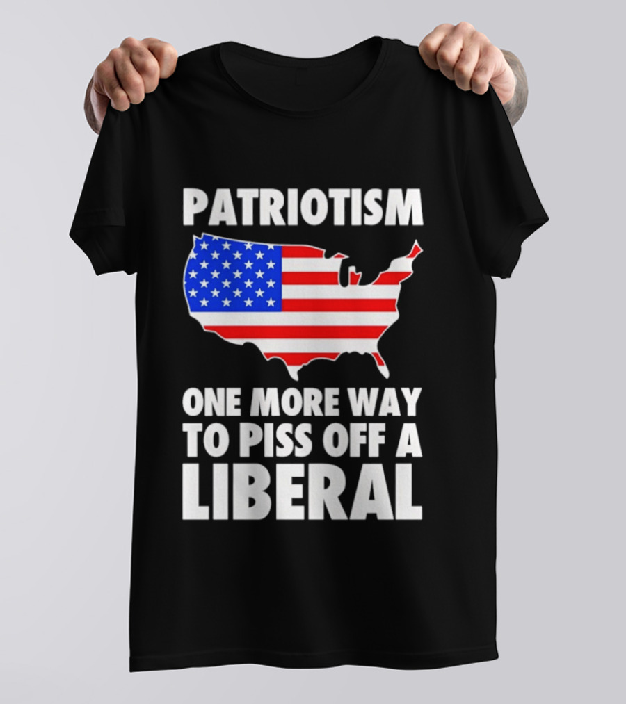 Patriotism America Flag Map One More Way To Piss Off A Liberal T-Shirt