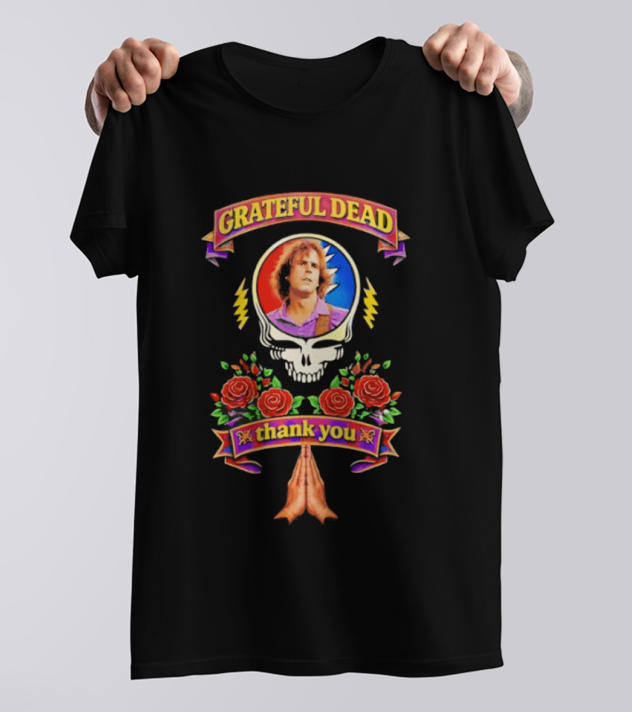 Grateful Dead Thank You Bob Weir 1947 2026 Roses And Skull T-Shirt