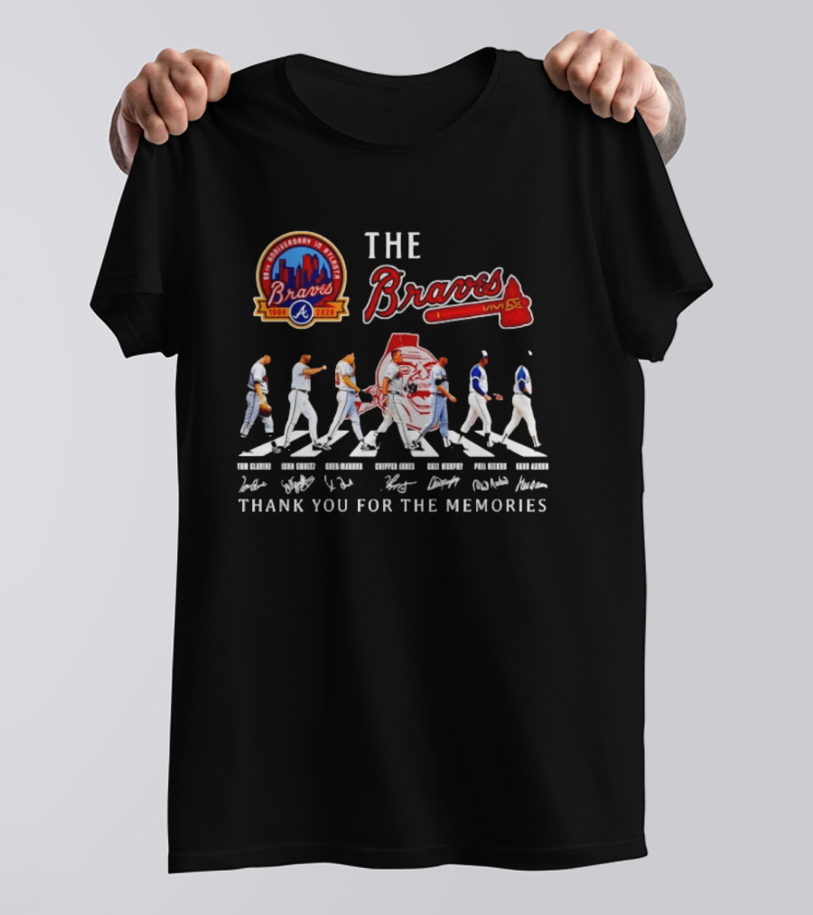The Braves Abbey Road 1966 2026 Anniversary Thank You For The Memories Signatures T-Shirt