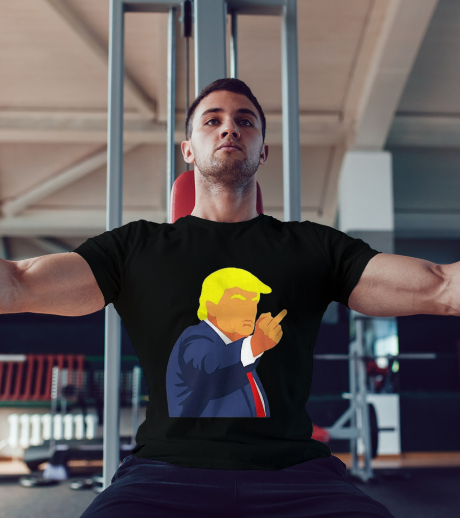 Trump Golden Leader One Finger Salute Iconic Gesture T-Shirt