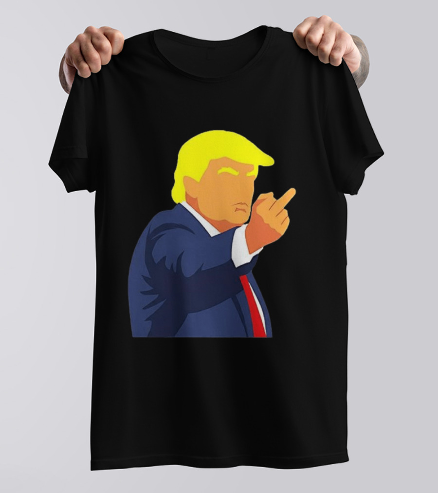 Trump Golden Leader One Finger Salute Iconic Gesture T-Shirt