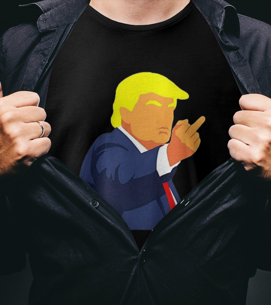 Trump Golden Leader One Finger Salute Iconic Gesture T-Shirt
