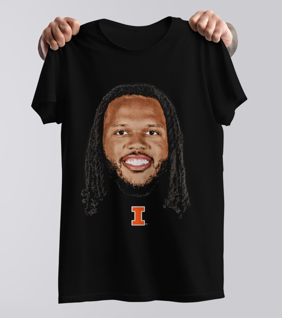 Ty Rodgers Illinois Fighting Illini Big Head I T-Shirt