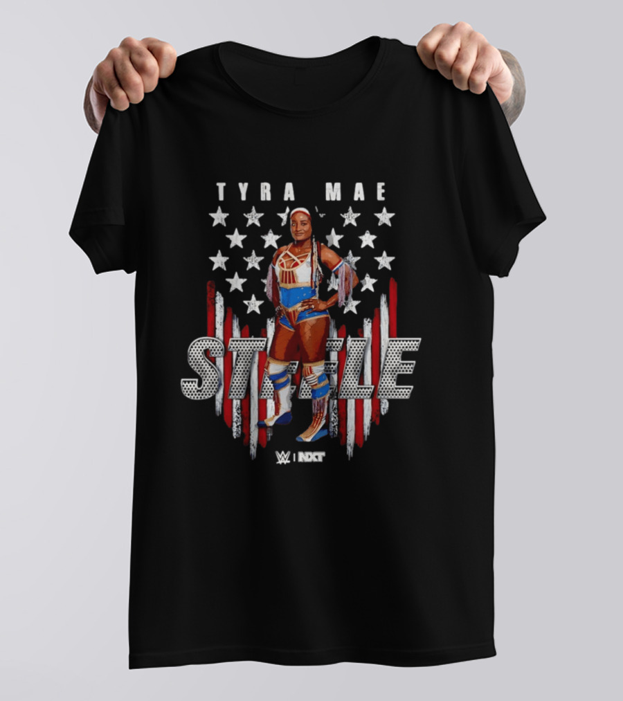 Tyra Mae Steele WWE NXT American Flag Stars T-Shirt