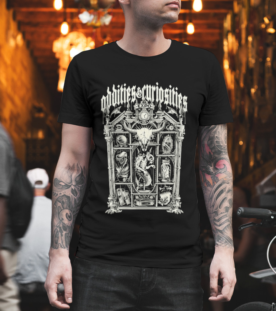 Oddities Curiosities Expo Curio Cabinet Curios T-Shirt