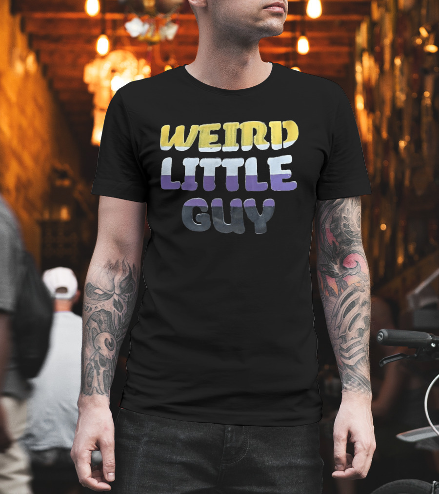 Weird Little Guy Yellow White Purple T-Shirt