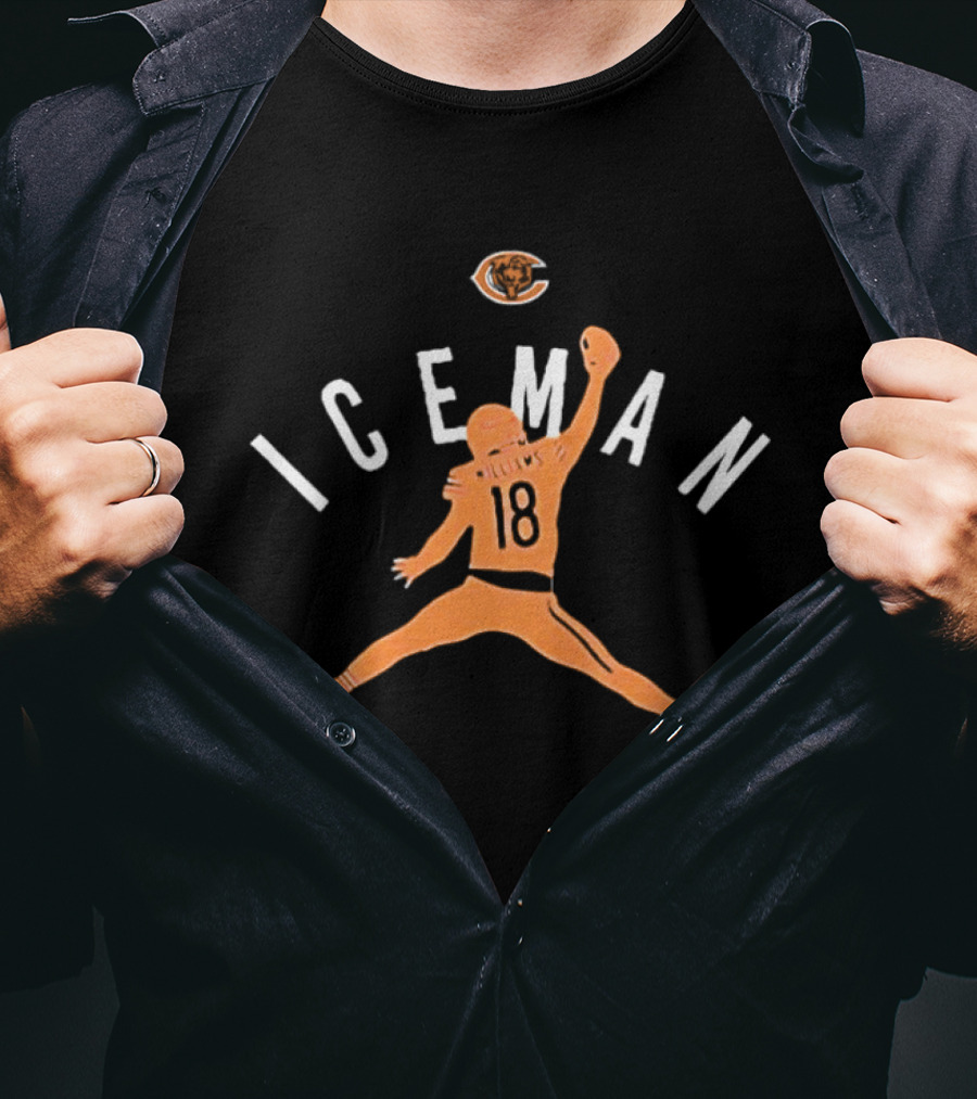 Caleb Williams Chicago Bears Iceman Jumpman 18 Football T-Shirt