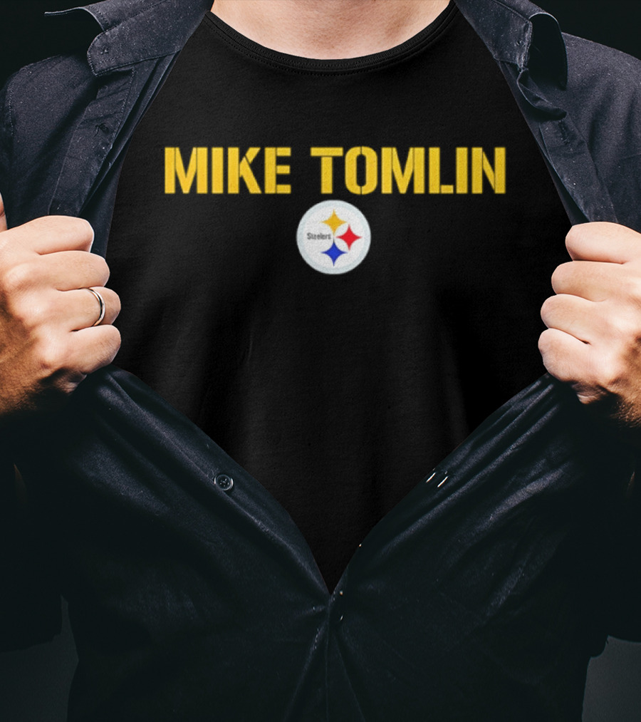 Mike Tomlin Pittsburgh Steelers Logo Football Coach T-Shirt