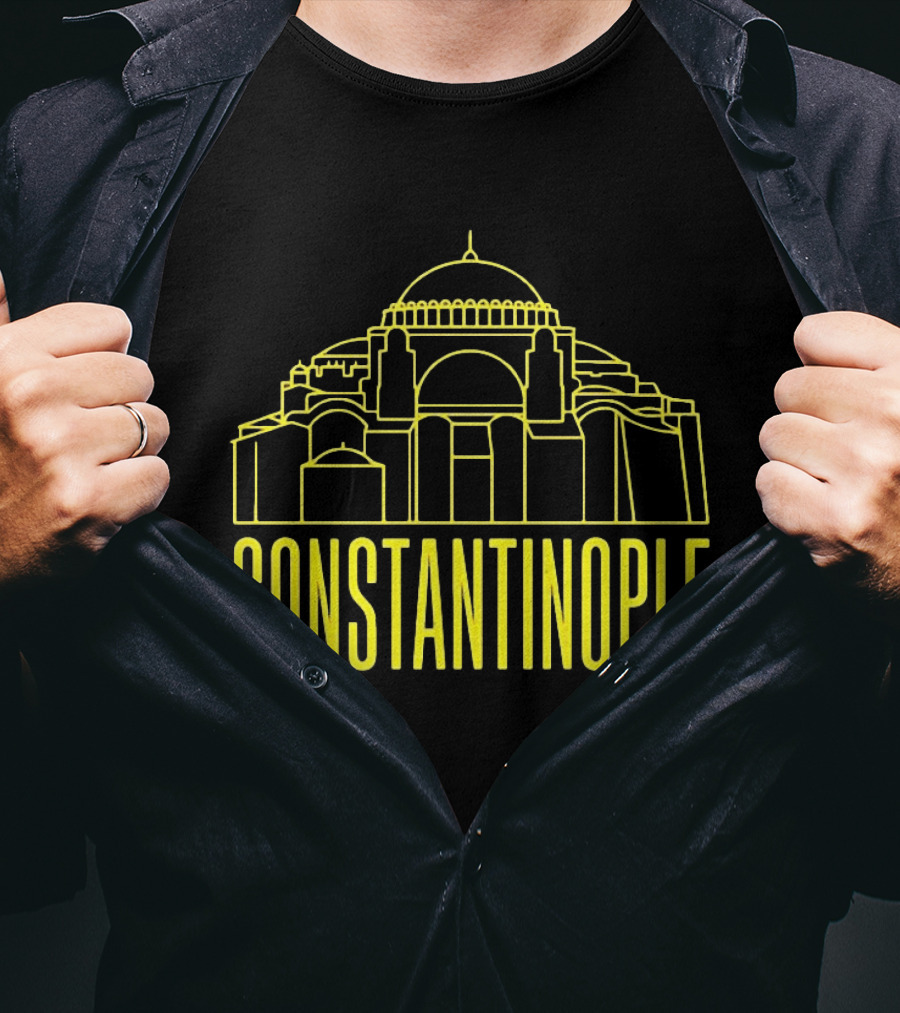 Constantinople Hagia Sofia Ancient Architecture Line T-Shirt
