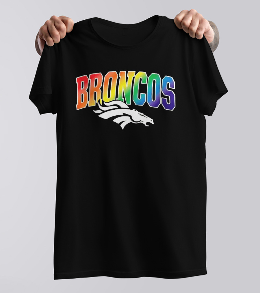 Broncos Rainbow Pride Denver LGBT Supporters T-Shirt