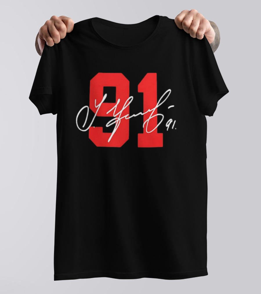 Fedorov 91 Detroit Red Wings Signature Hockey Legend T-Shirt