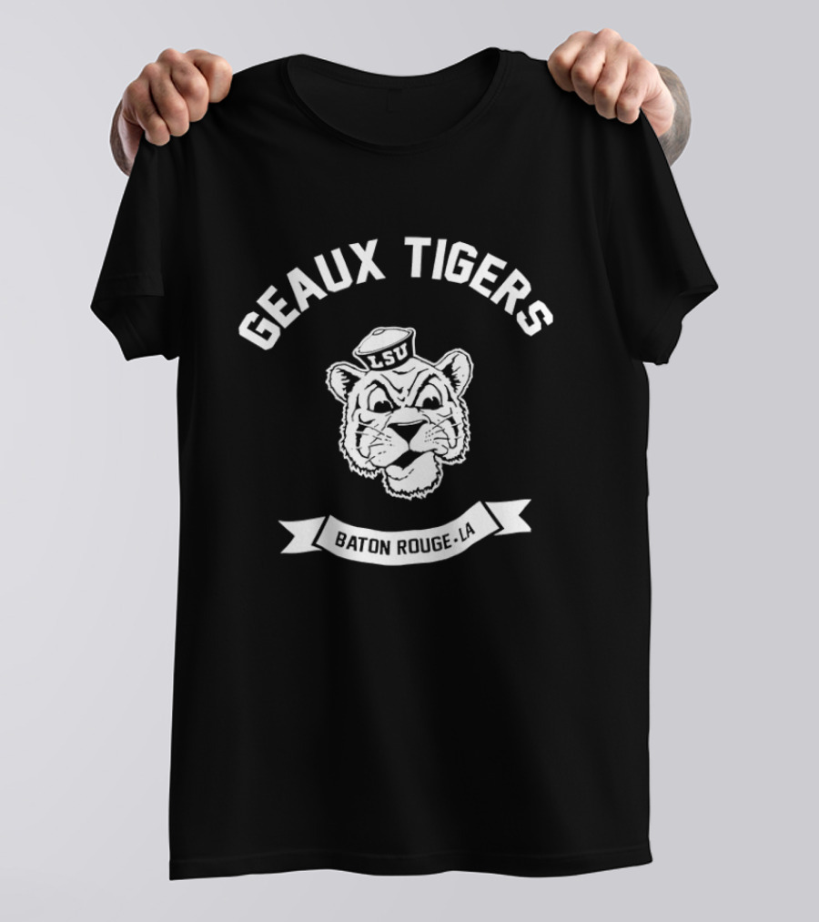 Geaux Tigers LSU Baton Rouge LA Tiger Head T-Shirt