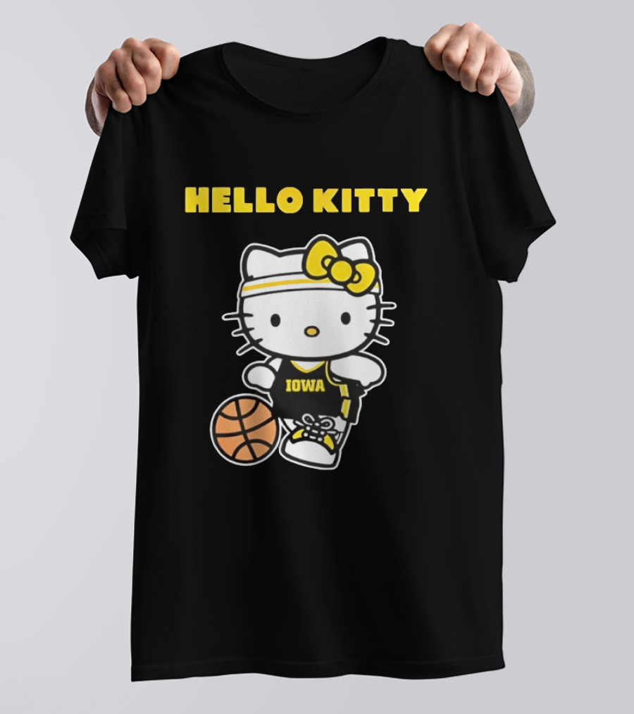 Hello Kitty Iowa Basketball Team Collaboration T-Shirt