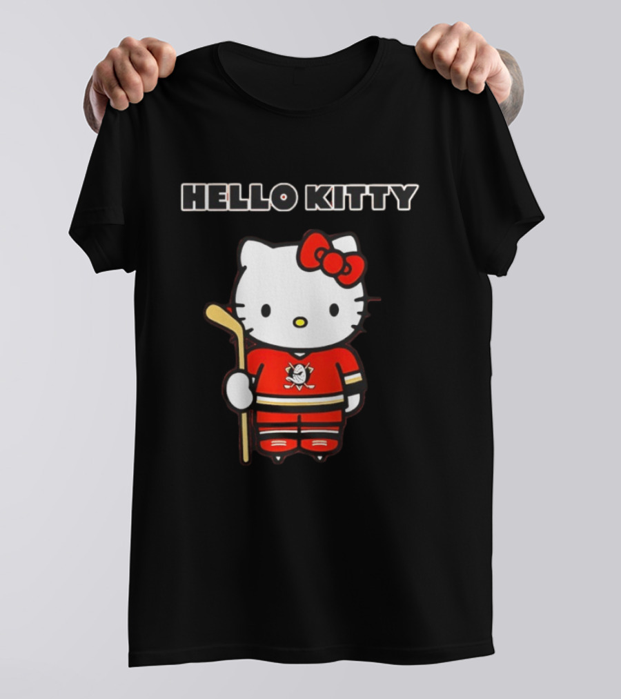 Hello Kitty Anaheim Ducks Collaboration Hockey T-Shirt