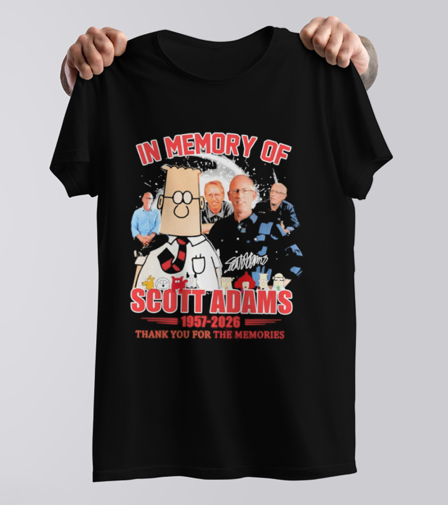 Scott Adams In Memory 1957 2026 Thank You For The Memories T-Shirt