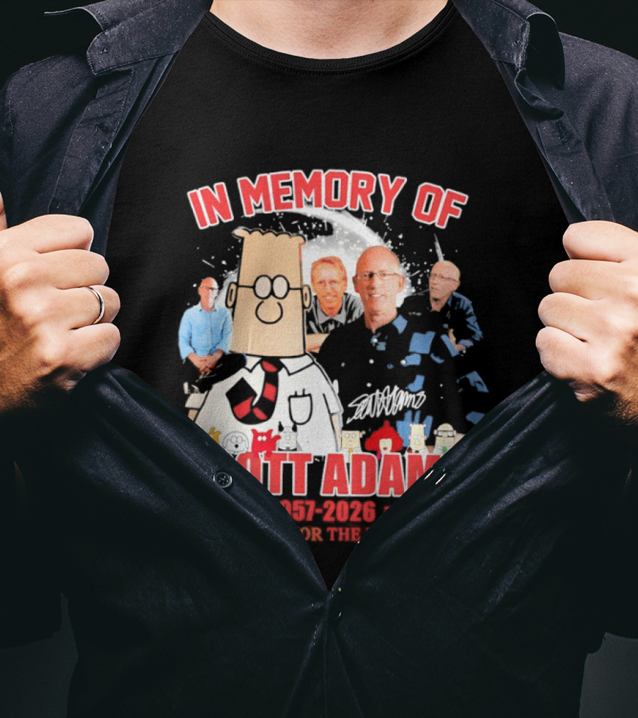 Scott Adams In Memory 1957 2026 Thank You For The Memories T-Shirt